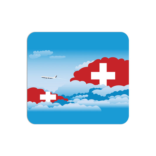 Switzerland Flag Day Clouds Mouse pad 