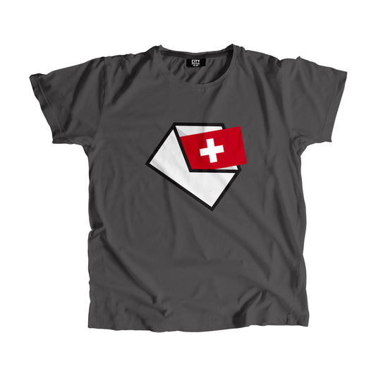 Switzerland Flag Mail Men Women Unisex T-Shirt