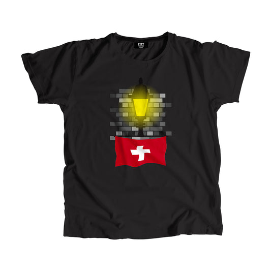 Switzerland Flag Street Lamp Bricks Unisex T-Shirt