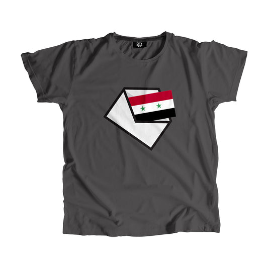 Syria Flag Mail Men Women Unisex T-Shirt