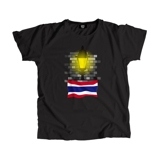 Thailand Flag Street Lamp Bricks Unisex T-Shirt