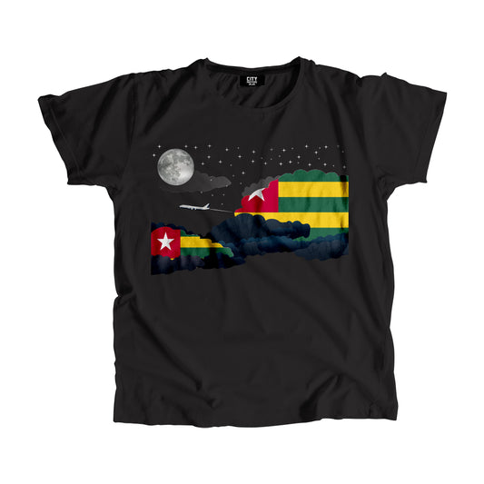 Togo Flags Night Clouds Unisex T-Shirt