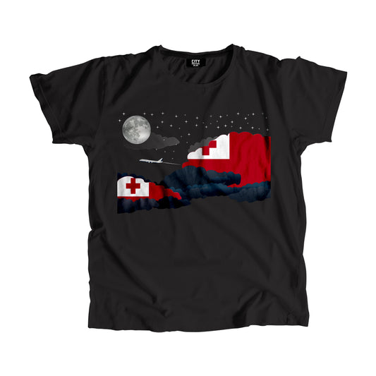 Tonga Flags Night Clouds Unisex T-Shirt