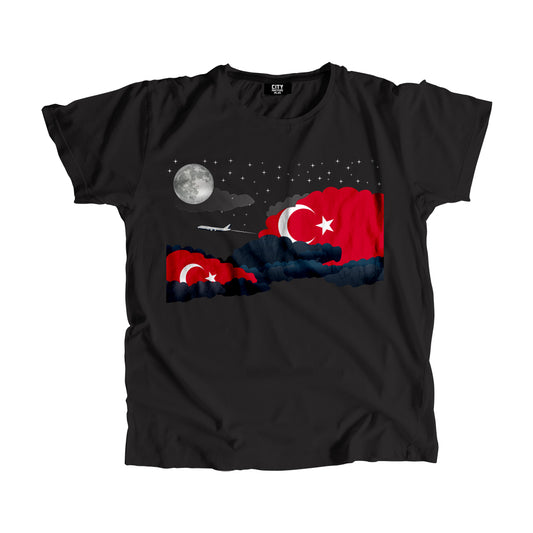 Turkey Flags Night Clouds Unisex T-Shirt