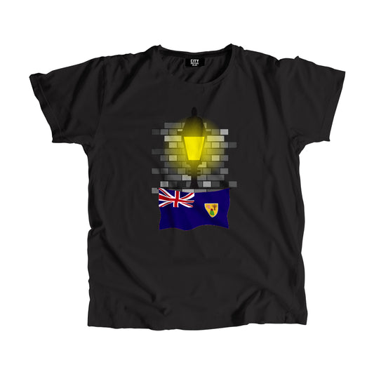 Turks and Caicos Islands Flag Street Lamp Bricks Unisex T-Shirt