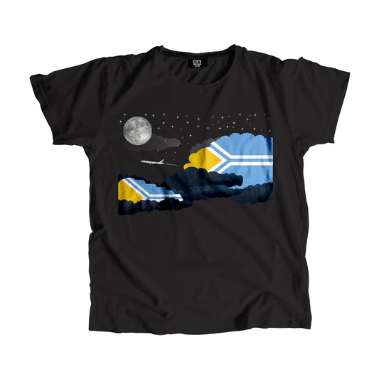 Tuva Flags Night Clouds Unisex T-Shirt