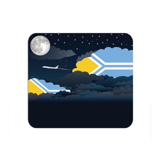 Tuva Flag Night Clouds Mouse pad 