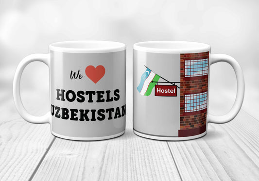 We Love UZBEKISTAN Hostels Mug