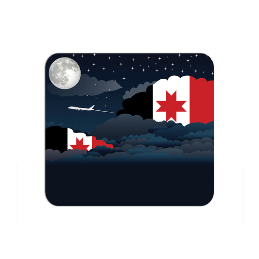 Udmurtia Flag Night Clouds Mouse pad 