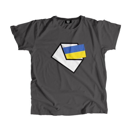 Ukraine Flag Mail Men Women Unisex T-Shirt