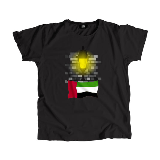 United Arab Emirates Flag Street Lamp Bricks Unisex T-Shirt