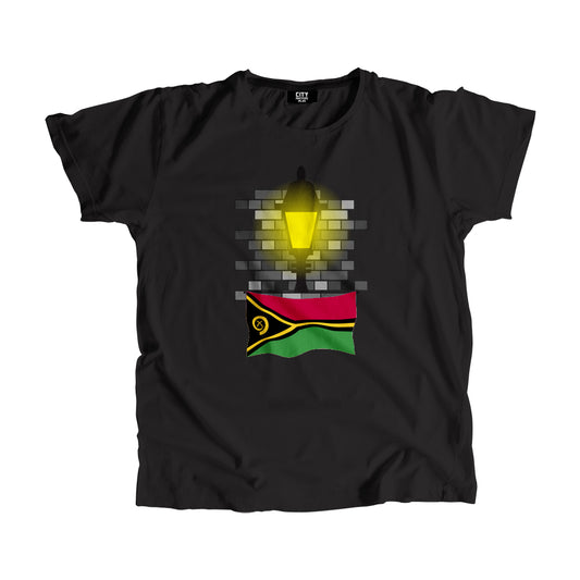Vanuatu Flag Street Lamp Bricks Unisex T-Shirt