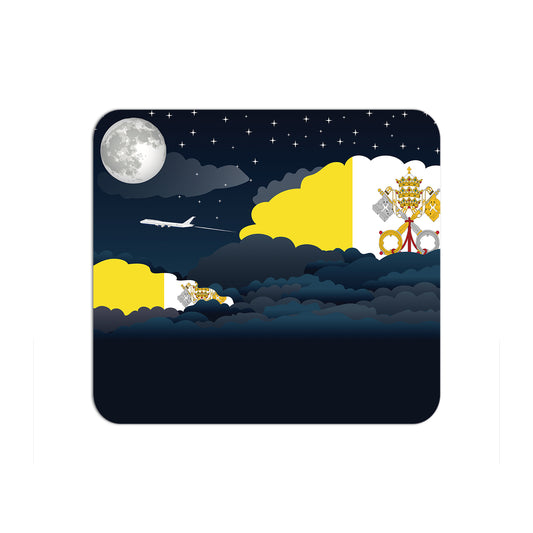 Vatican City Holy See Flag Night Clouds Mouse pad 