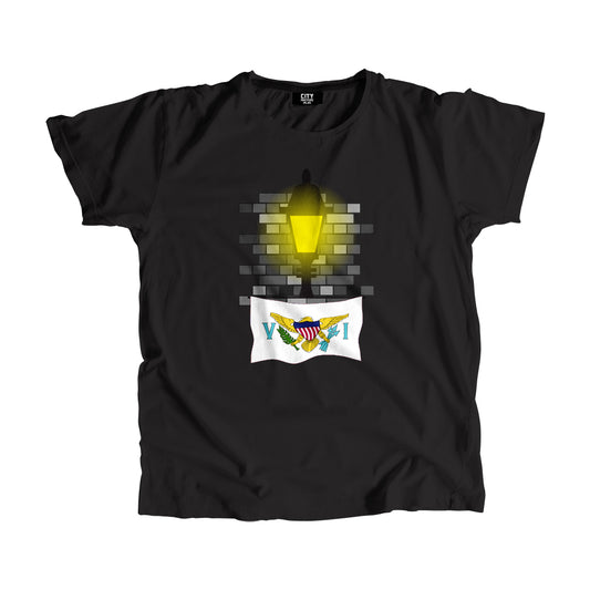 Virgin Islands US Flag Street Lamp Bricks Unisex T-Shirt