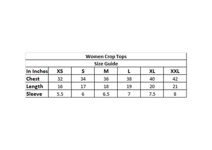 98 Number Women Crop Tops (White)